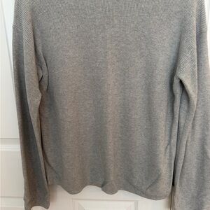 Banana Republic Light Gray Ribbed Knit Top